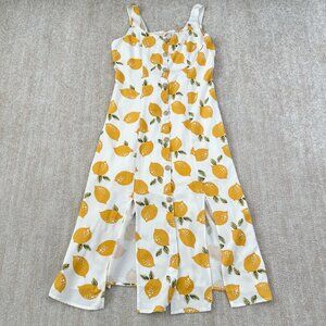 Melloday Yellow Lemon Midi Dress M